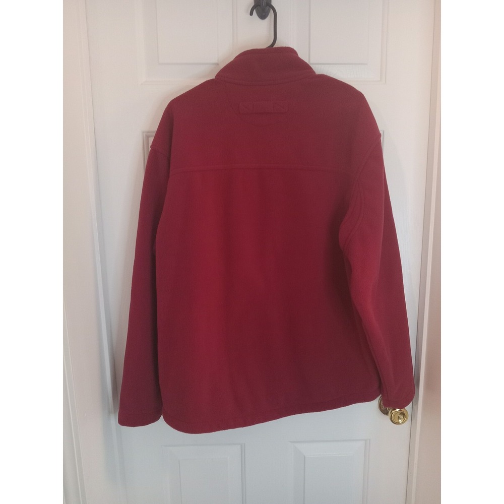 Duluth Trading Co Mens Size Medium Shoreman Fleece Windproof Full Zip Jacket Red - Picture 11 of 16